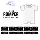 Te Te & Ta Ta Short Romper Short Sleeves White 0-3 Months (2Pcs/1Set) KRP-S102