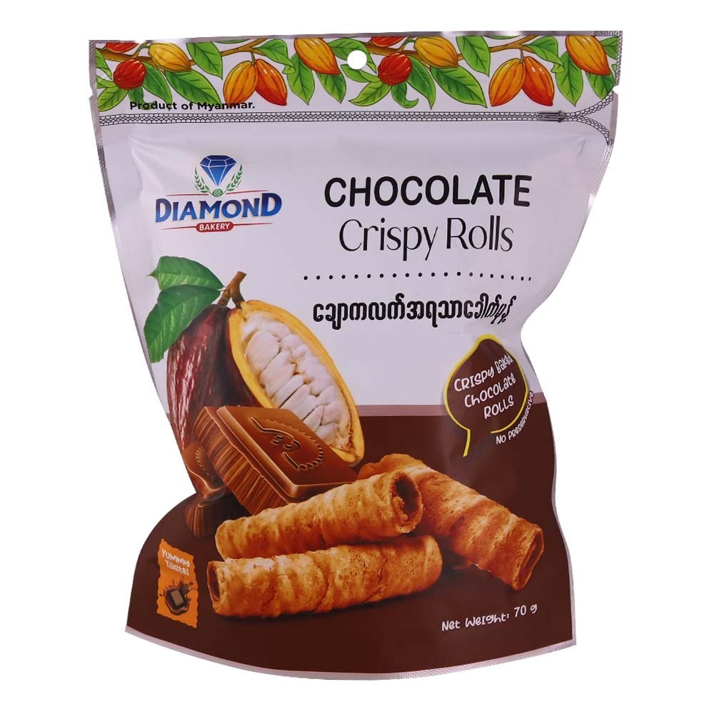 Diamond Bakery Chocolate Crispy Rolls 70G