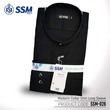 Madarin Collar Shirt Long Sleeve SSM-O-M-L-028 (Midnight Black) Extra Large