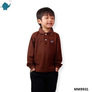 Max & Mia Boy Long-Sleeve Polo Shirt MM9931 Light Blue Medium