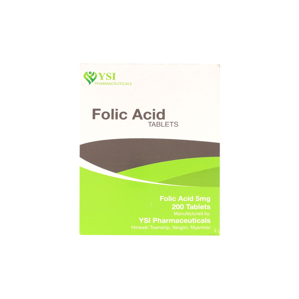 Ysi Folic Acid 5MG 10Tablets