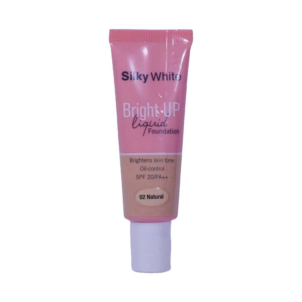 Silky White Bright Up Liquid Foundation 25ML 02