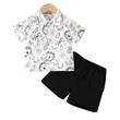Toddler Boy Allover Print Short-Sleeve Shirt And 100% Cotton Shorts Set 2PCS 20654453