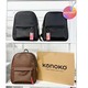 Konoko Leather Backpack Large (Black Pattern)