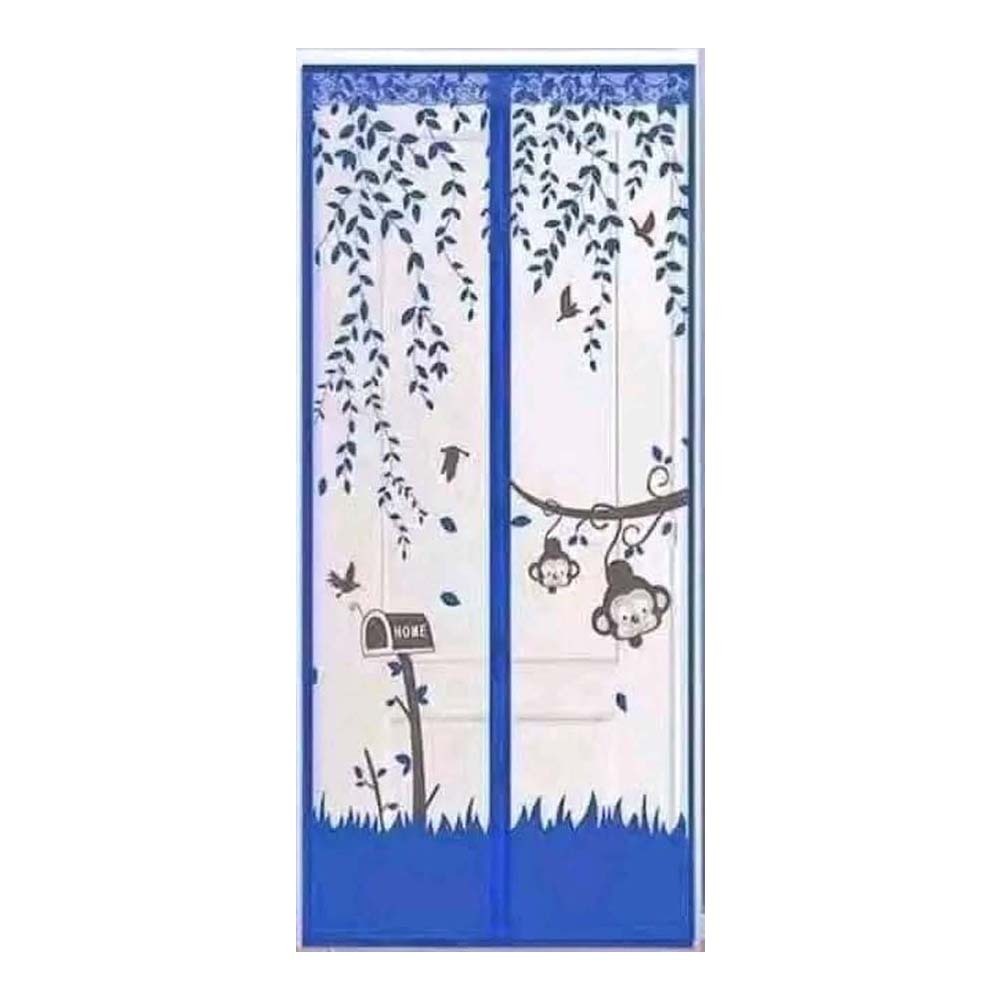 Magnetic Mosquito Net Curtain Blue