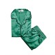 Bambi Women Silk Pajamas One Set Green AA0015 Large