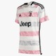 Juventus Official Away Fan Jersey 23/24  White Pink (Large)