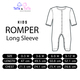 Te Te & Ta Ta Long Romper Short Sleeves Blue 6-9 Months (3Pcs/1Set) KRP-L101