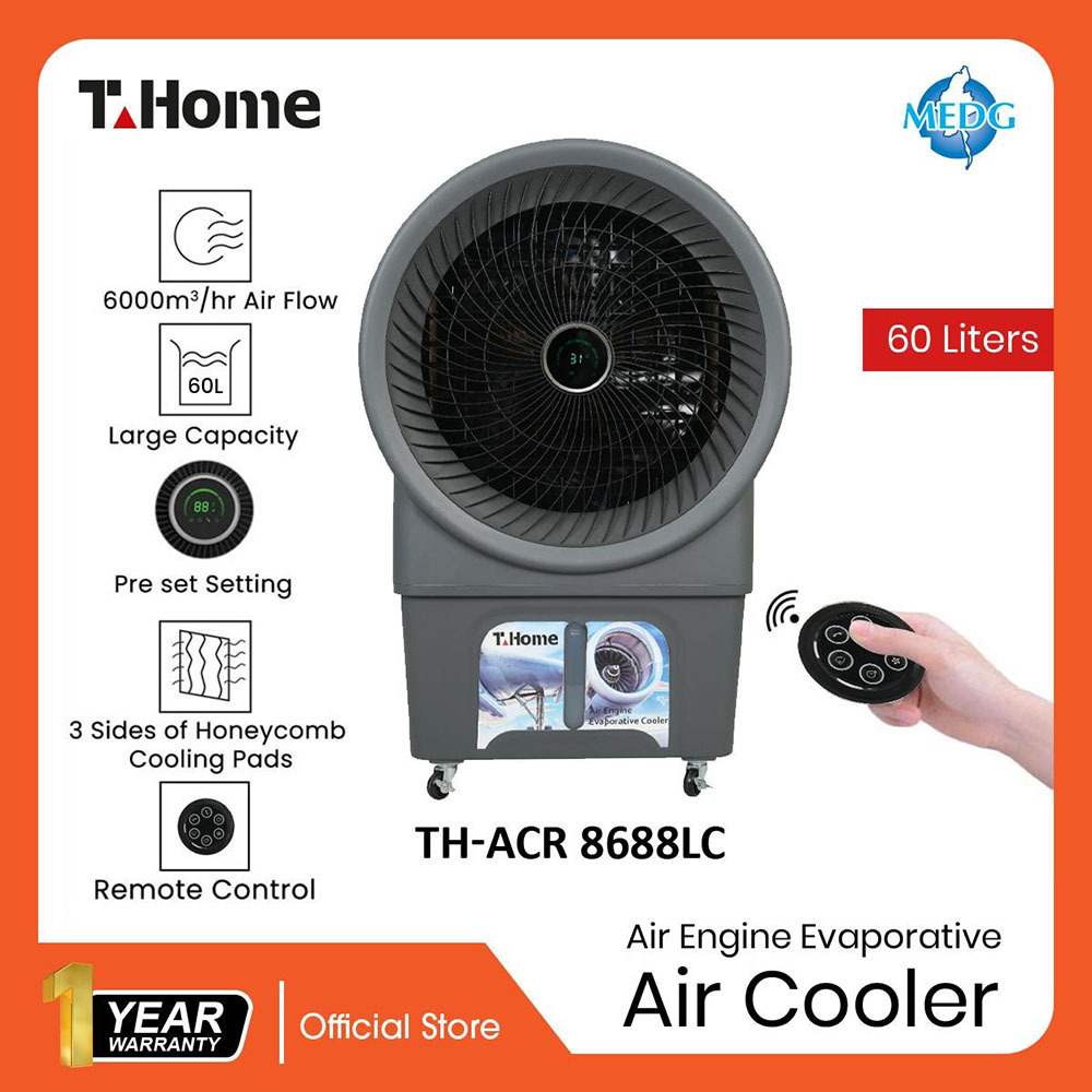 T-Home Air Cooler,4 Ways Swing, Air Jet Swings TH-ACR8688LC