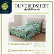 Olive Bedsheet Set Single (3PCS) 5262G