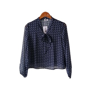 Kudos Chiffon Woman Blouse B-008 Blue Small