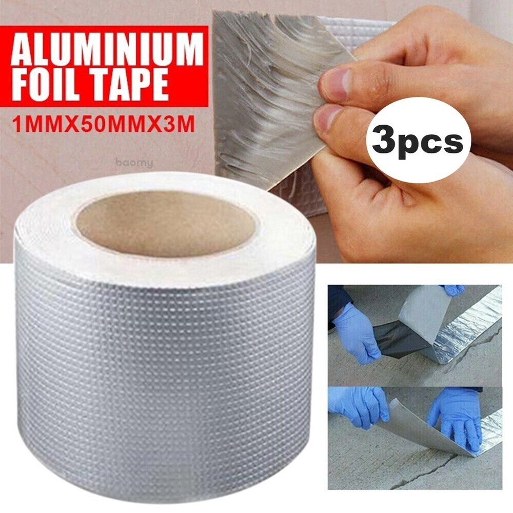 Heavy Duty Waterproof Aluminum Foil Tape - 3PCS