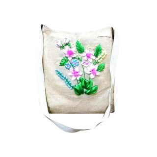90s Belle Jute But Cute Shoulder Bag Bouquet Code No.048