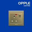 OPPLE OP-C02374A-J-GOLD (13A British Socket with neon) Switch and Socket (OP-21-113)