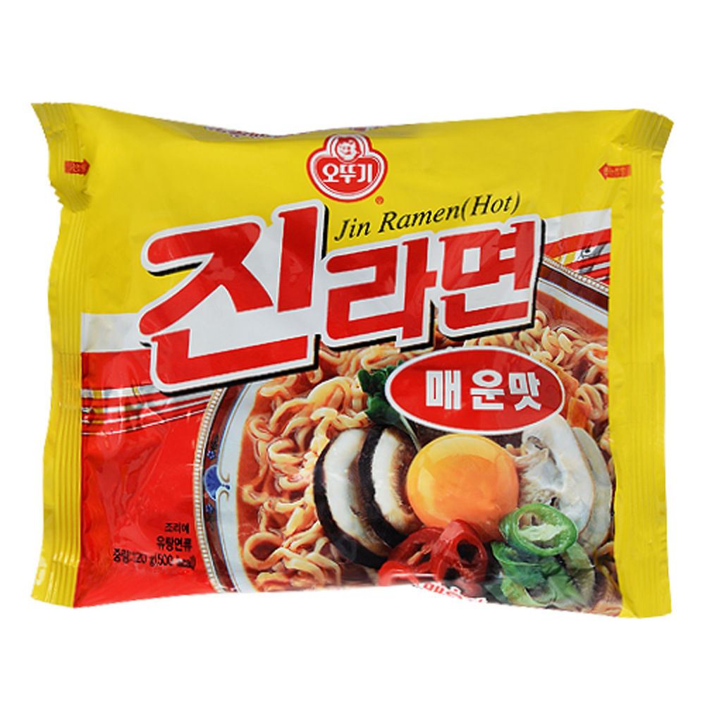 Ottogi Instant Noodle Jin Ramen Hot& Spicy 120G