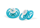 Pur Ventilated Symmetric Silicone Soother: 6 Months+ (14044) (Assorted Color: Blue/Orange)