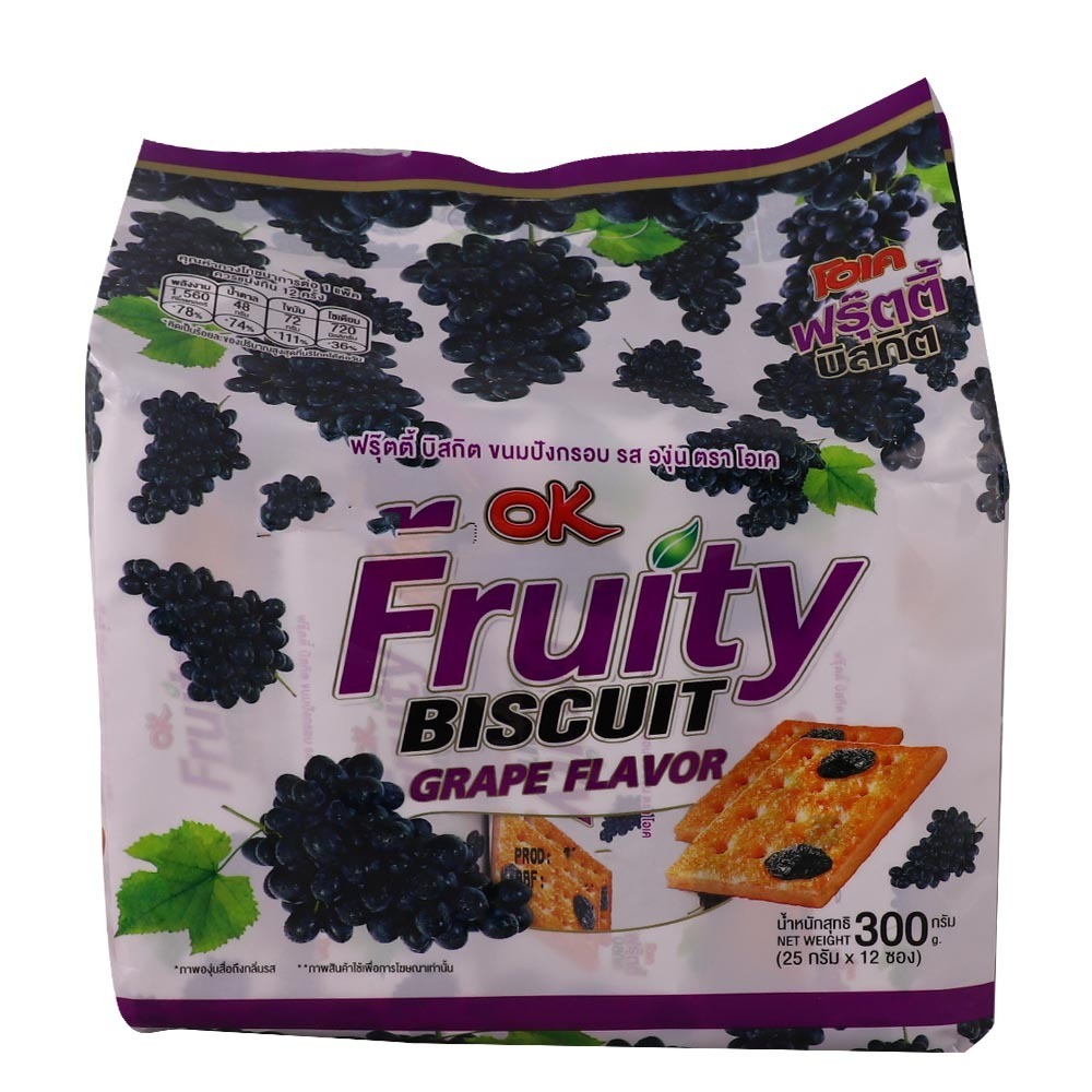 Ok Fruity Biscuit Grape 300G