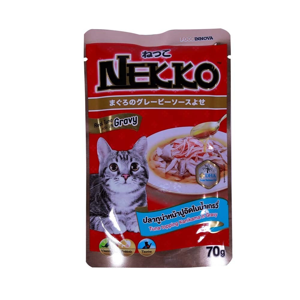 Nekko Wet Food Tuna with Kanikama In Gravy 70G