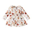 Baby Girl All Over Forest Animals Print Long-Sleeve Dress (9-12 Months) 20137047