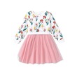 Kid Girl Multi-Layered Big Flower Design Mesh Dress 20687255