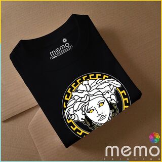 memo ygn Versace head unisex Printing T-shirt DTF Quality sticker Printing-Yellow (Medium)