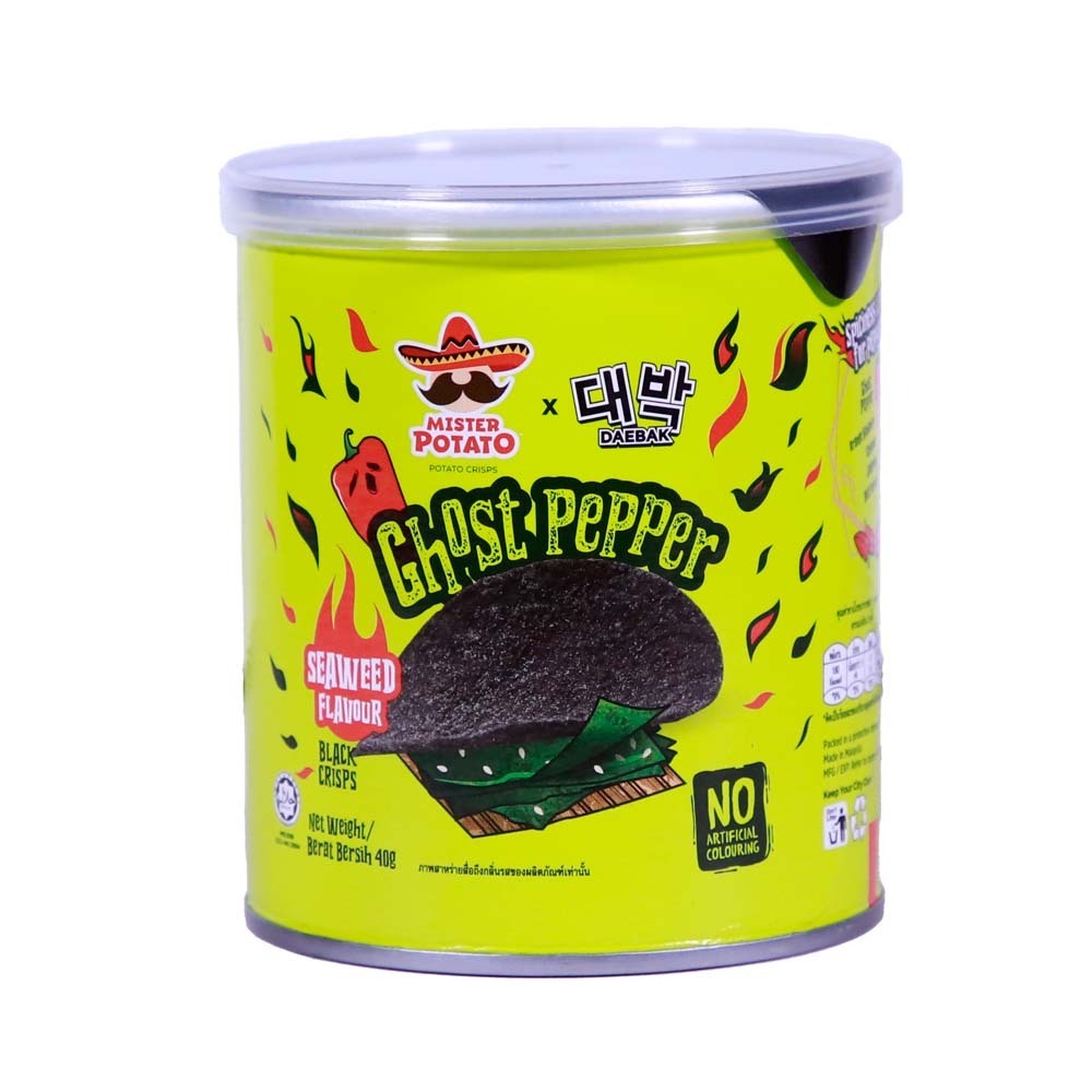 Mister Potato Ghost Pepper Black Crisp Seaweed 40G