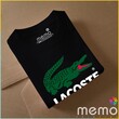 memo ygn lacoste unisex Printing T-shirt DTF Quality sticker Printing-Black (XXL)