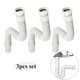 Jaramy Kitchen Flexible Sink Pipe  3PCS Set