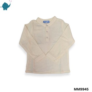Max & Mia Kid Boy Cotton Puff Long Sleeve Shirt MM9945 Light Yellow M (5/6yrs)