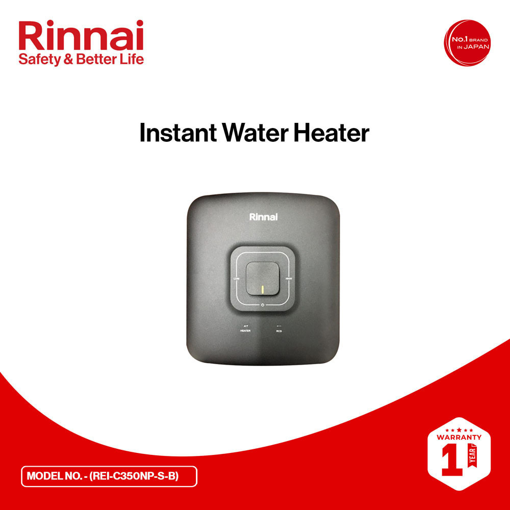 Rinnai Instant Water Heater REI-C350NP-S-3W-BL Black