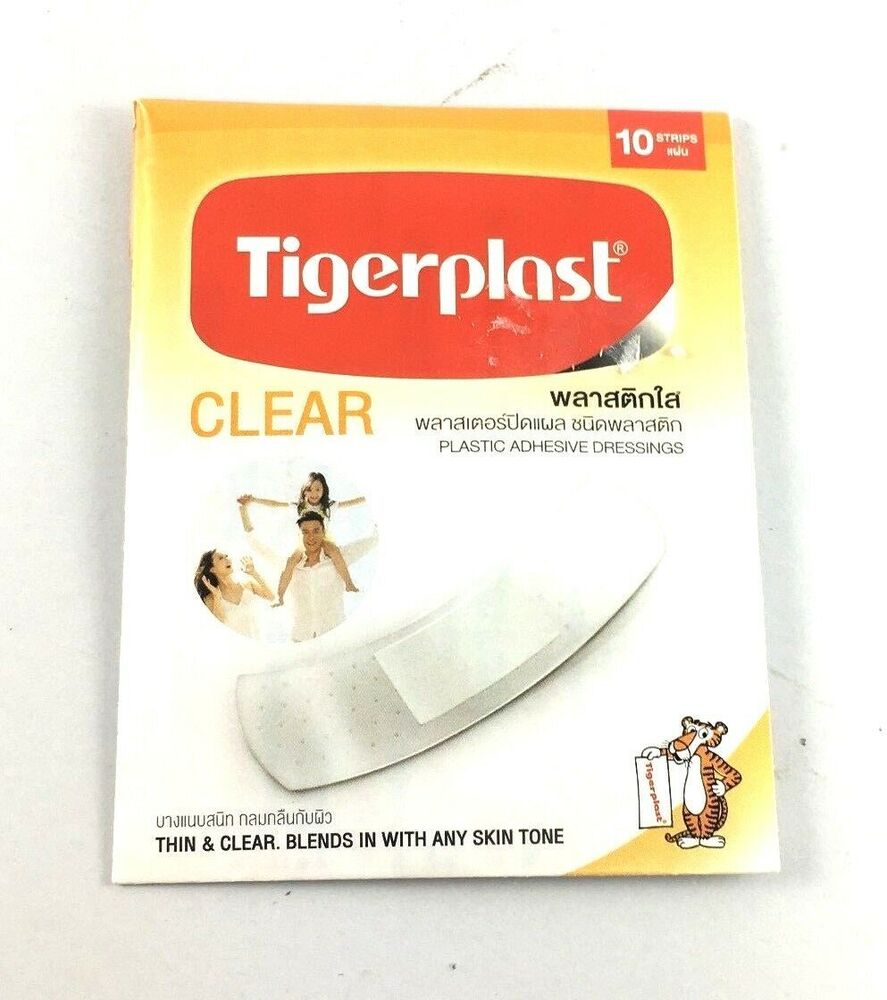 Tigerplast Clear Plaster 19MMx72MM 10PCS