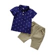 Boy Preppy Style Anchor Print Polo Shirt And Shorts Set (4-5 Years) 20413837