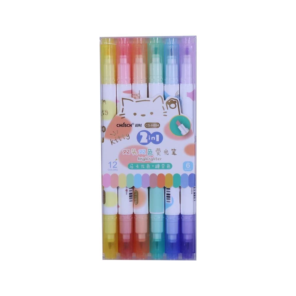 BM 2 in 1 Highlighter 6PCS CS-H894