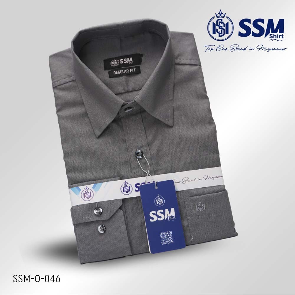 Oxford Shirt Long Sleeve Large (Charcoal Gray) SSM-O-P-L-046