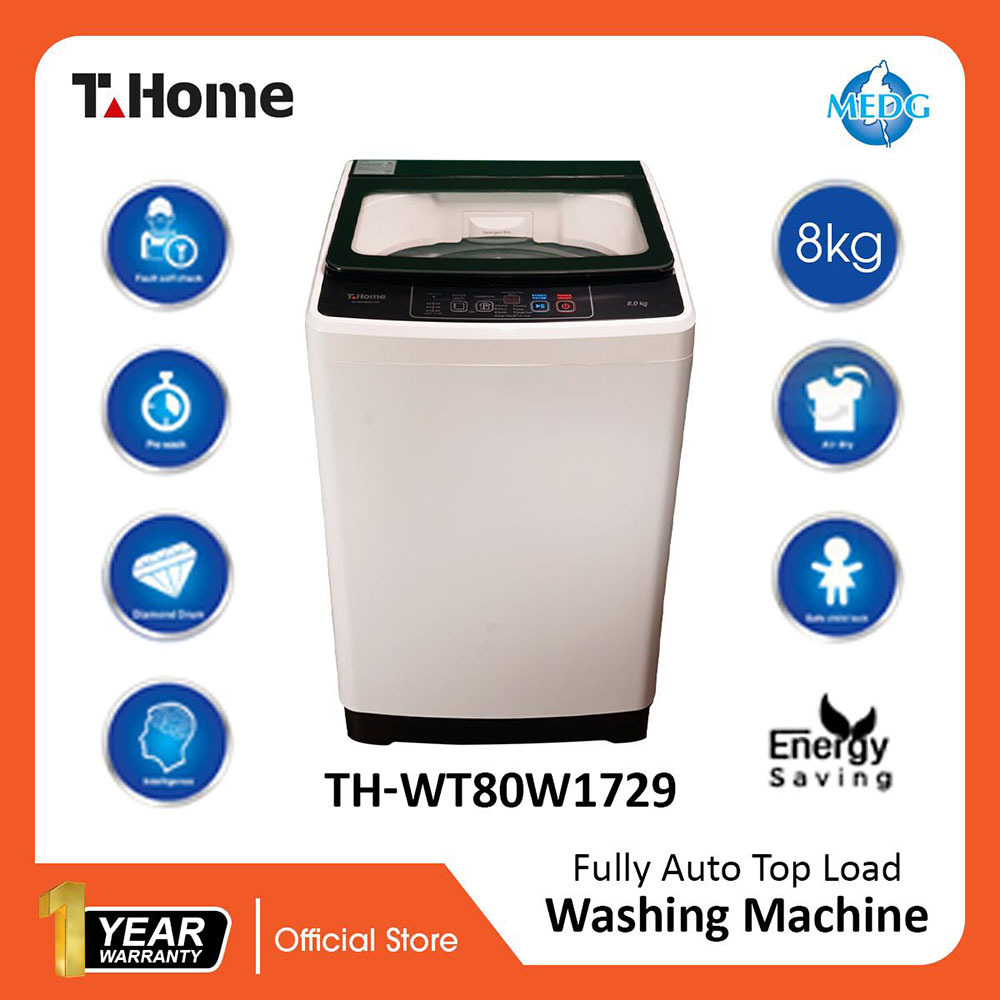 T-Home 8 Kg,Washer Fully Auto TH-WT80W1729