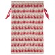 Ikea Vinterfint Sack With String, Santa Claus Pattern Brown/Red, 90X56 CM 305.296.36