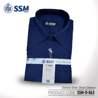 Oxford Shirt Short Sleeve SSM-O-P-S-030 (Dark Brown) Double Extra Large