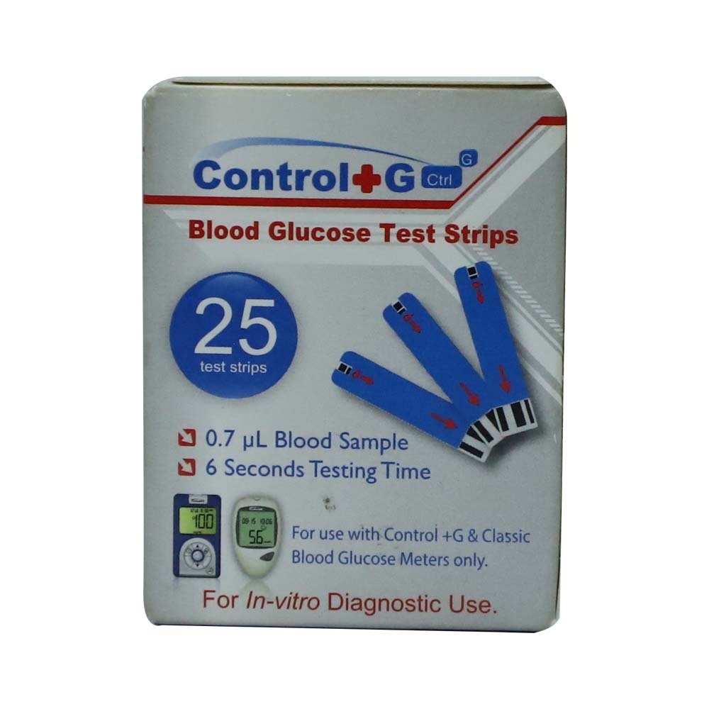 Control +G Blood Glucose Test Strip 25PCS