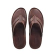 Sin Pauk Men Leather Slipper YS-005 Brown (No-41)