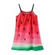 Kid Girl Watermelon Print Colorblock Cami Dress (6-7 Years) 20390624