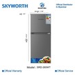 SKYWORTH Two Door (No Frost  198L) Dark Gray SRD-265WTA
