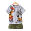 Boy Playful Animal Print Tee and Shorts Set (4-5 Years) 20366198