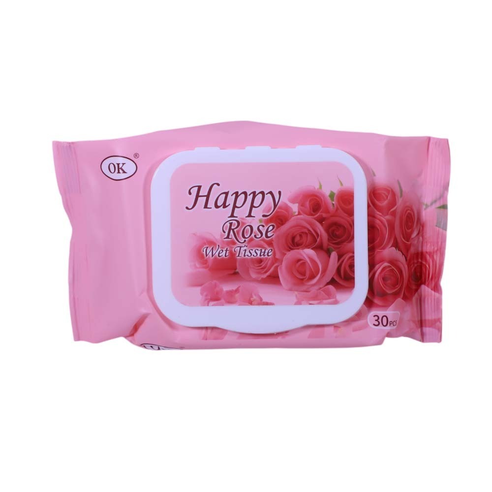 Ok Happy Rose Wet Tissue 30PCS