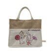 90s Belle Handed Paint Jute Bag B058
