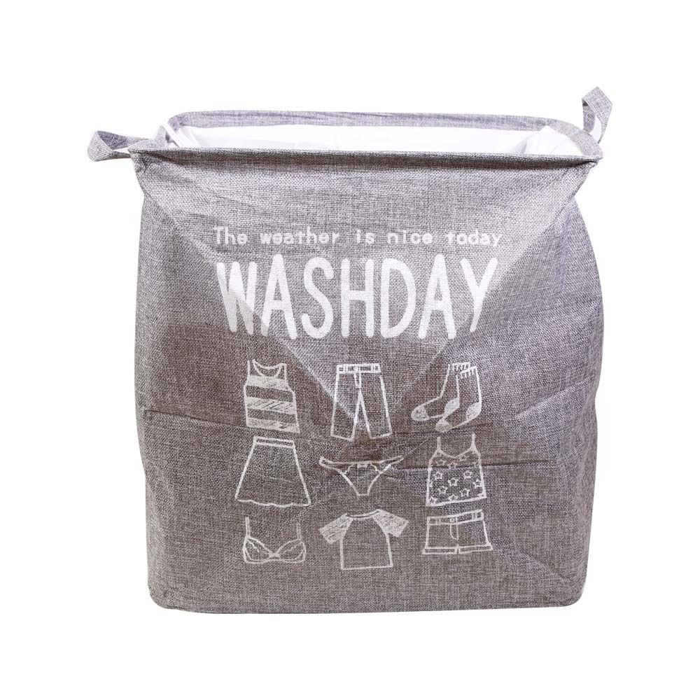 MGOU Folding Square Storage Bucket Gray