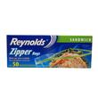 Reynolds Zipper Sandwich Bags 16.5Cmx14.9Cm 50`S