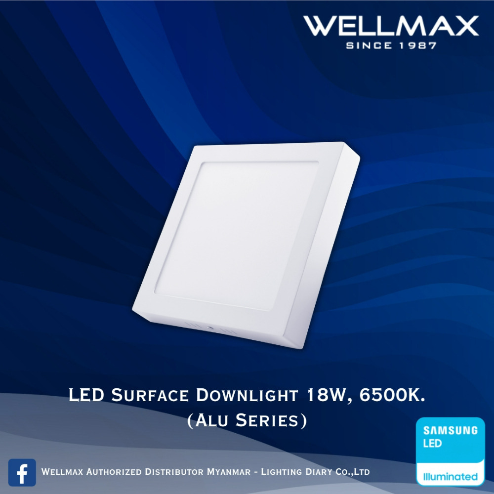Wellmax Aluminum Series LED Surface Square Downlight 18W L-DL-0021
