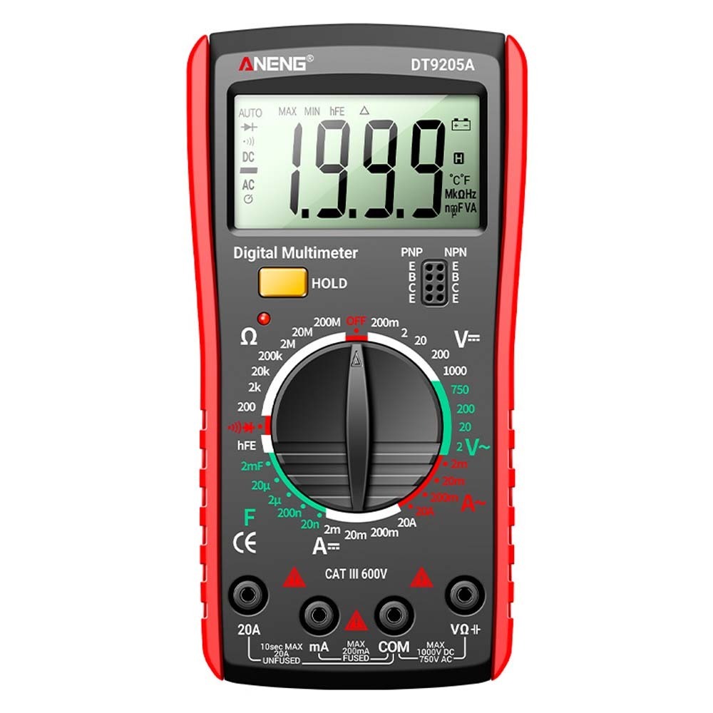 Aneng DT9205A Digital True RMS Professional Multimeter AC/DC Current Tester TST0000799