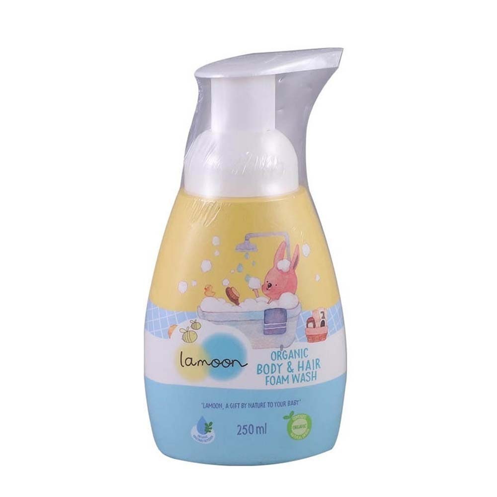 Lamoon Organic Body & Hair Foam Wash 250ML (Bottle)