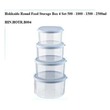 Hokkaido Round Food Storage Box 4 Set 500 -1000- 1500- 2500Ml HIN.HOTR.BO04 (238 x 165 x 84MM)